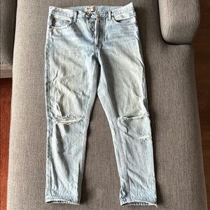 Agolde Faded Blue Denim Jeans